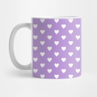 Light Purple and White Heart Pattern Mug